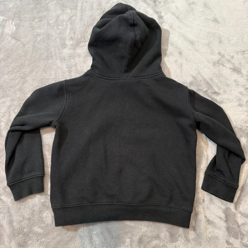 NFL Team Apparel Black Pullover Raiders Football Hoodie Embroidered Logo Sz 5/6